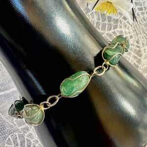 Vintage Green Aventurine Tumbled Stone Bracelet